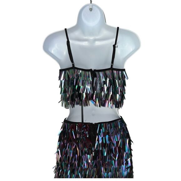 HOUSE OF HOWRLOW 1960 Sequin Mini Skirt Size XXS And Top Size S SET. - Picture 5 of 9